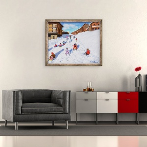 Tablou inramat - Andrew Macara - Sanie de Craciun, 70 x 85 cm - Img 2