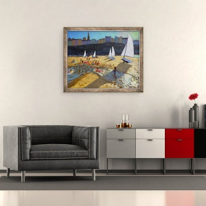 Tablou inramat - Andrew Macara - Tenby Regatta, 50 x 60 cm - Img 2