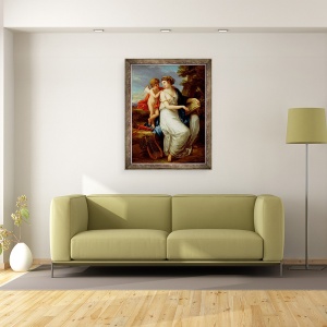 Tablou inramat - Angelica Kauffmann - Sappho inspirat de dragoste, 70 x 90 cm - Img 2