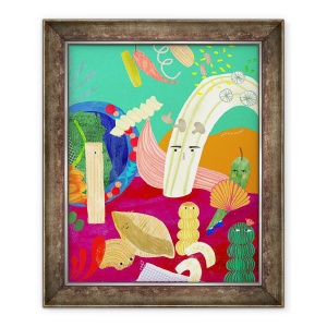 Tablou inramat - Anja Bartelt - Paste Party, 2019, 70 x 85 cm