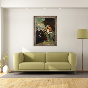 Tablou inramat - Anthony van Dyck - Madonna si copilul cu donatori, 70 x 90 cm - Img 2