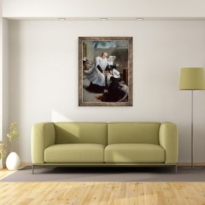 Tablou inramat - Antoine Ansiaux - Sfantul Vincent de Paul ajutand ciuma calarita, 70 x 90 cm - Img 2