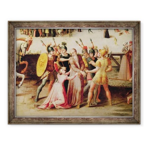 Tablou inramat - Antoine Caron - Arestarea lui Sir Thomas More in 1535 petrol pe panou, 60 x 80 cm