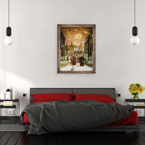 Tablou inramat - Antoine Caron - Dionisie Areopagitul Convertirea filozofilor pagani, 60 x 80 cm - Img 3