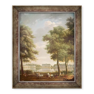 Tablou inramat - Antoine Charles Horace Vernet - Castelul Benrath, 50 x 60 cm