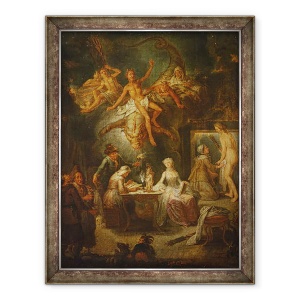 Tablou inramat - Antoine Francois Saint-Aubert - Primul experiment, 60 x 80 cm