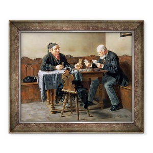 Tablou inramat - Anton Muller - Ziua platii, 70 x 85 cm
