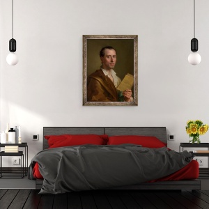 Tablou inramat - Anton Raphael Mengs - Johann Joachim Winckelmann 1717–68, 60 x 80 cm - Img 3