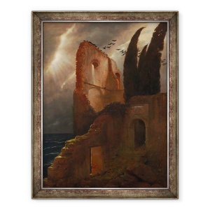 Tablou inramat - Arnold Bocklin - Ruina de mare, 70 x 90 cm