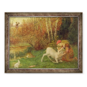 Tablou inramat - Arthur Hughes - Slabiciul Alb, 70 x 90 cm