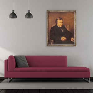 Tablou inramat - Ary Scheffer - Felicite Robert de Lamennais, 50 x 60 cm - Img 2