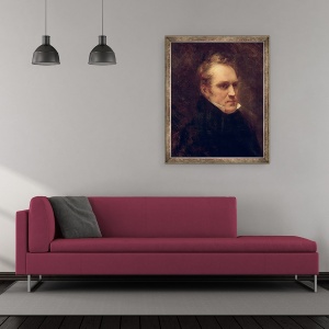 Tablou inramat - Ary Scheffer - Portrait of Aimable-Guillaume-Prosper Brugiere 1782-1866 Baron of Barante, 50 x 60 cm - Img 2