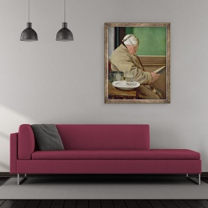 Tablou inramat - August Krafft - Portretul Judecatorului Jacob Wilder, 50 x 60 cm - Img 2