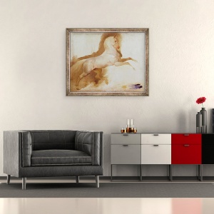 Tablou inramat - Baron Antoine Jean Gros - Calul lui Joachim Murat, 50 x 60 cm - Img 2