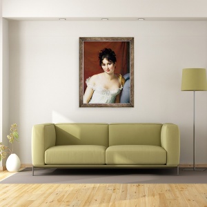 Tablou inramat - Baron Gerard, Francois Pascal Simon - Portretul doamnei Recamier 1777-1849 ulei pe panza, 70 x 90 cm - Img 2