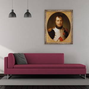 Tablou inramat - Baron Gerard, Francois Pascal Simon - Portretul lui Napoleon 1769-1821 in Uniforma, 50 x 60 cm - Img 2