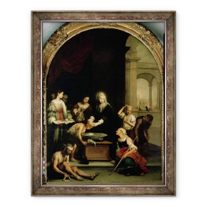 Tablou inramat - Bartolome Esteban Murillo - Sfanta Elisabeta a Ungariei ingrijind bolnavii si leprosi, 60 x 80 cm