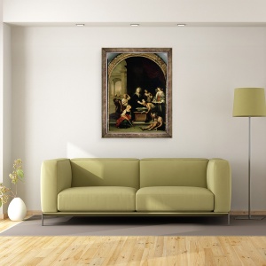 Tablou inramat - Bartolome Esteban Murillo - Sfanta Elisabeta a Ungariei ingrijind bolnavii si leprosi, 70 x 90 cm - Img 2