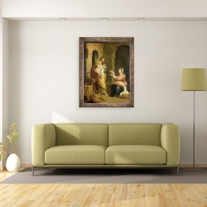 Tablou inramat - Bartolome Esteban Murillo - Sfanta familie, 70 x 90 cm - Img 2