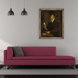 Tablou inramat - Bartolomeo Passarotti - Portretul lui Torquato Tasso 1544-95, 50 x 60 cm - Img 2