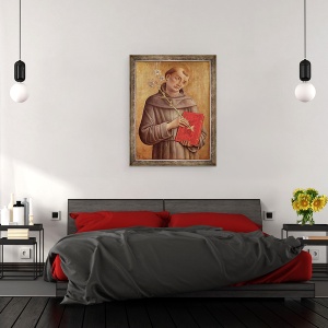 Tablou inramat - Bartolomeo Vivarini - Sfantul Anton de Padova, 60 x 80 cm - Img 3