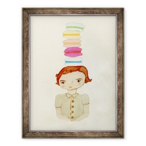 Tablou inramat - Bella Larsson - Macaroon Fata, 60 x 80 cm