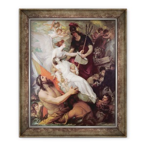 Tablou decorativ Benjamin West Nemurirea lui Nelson înrămat
