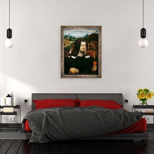 Tablou inramat - Bernardino Luini - Ex Voto dedicat Sfanta Ecaterina de Siena 1347-80, 60 x 80 cm - Img 3