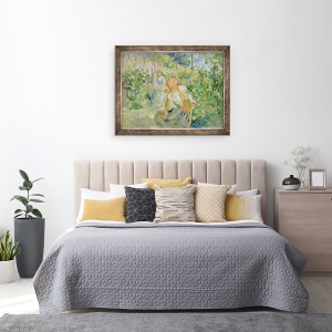 Tablou inramat - Berthe Morisot - in gradina de la Roche-Placa, 60 x 80 cm - Img 3