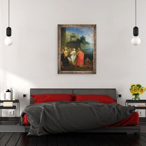 Tablou inramat - Bon de Boulogne - Rapirea lui Helen, 60 x 80 cm - Img 3