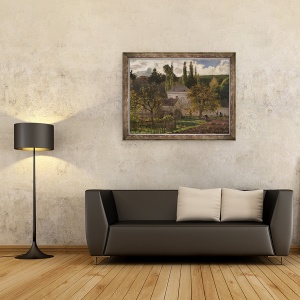 Tablou inramat - Camille Pissarro - Casa in Hermitaj, Pontoise, 60 x 80 cm - Img 2
