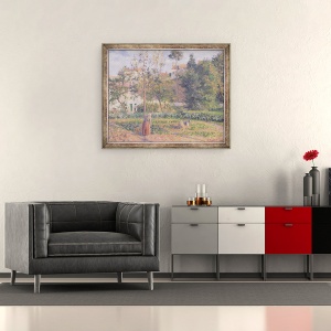 Tablou inramat - Camille Pissarro - Gradina de legume la Hermitage, Pontoise, 50 x 60 cm - Img 2