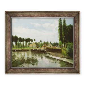 Tablou inramat - Camille Pissarro - Lock la Pontoise, 70 x 85 cm