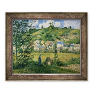 Tablou inramat - Camille Pissarro - Peisaj la Chaponval, 50 x 60 cm
