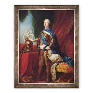 Tablou inramat - Carle van Loo - Portret De Ludovic al XV-lea in armura, 60 x 80 cm