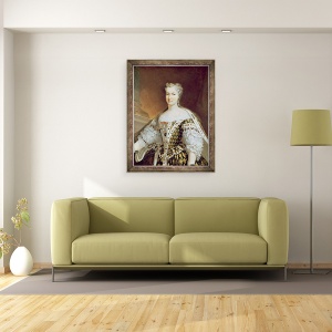 Tablou inramat - Carle van Loo - Portret De Maria Leszczynska, 60 x 80 cm - Img 2