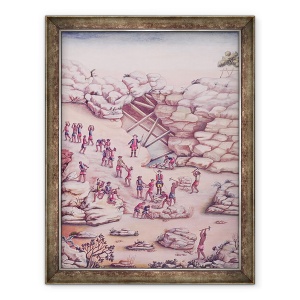 Tablou inramat - Carlos Juliao - Diamond Mining in Brazilia, 60 x 80 cm