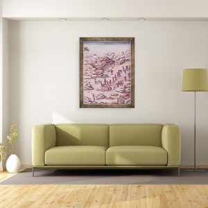 Tablou inramat - Carlos Juliao - Diamond Mining in Brazilia, 70 x 90 cm - Img 2