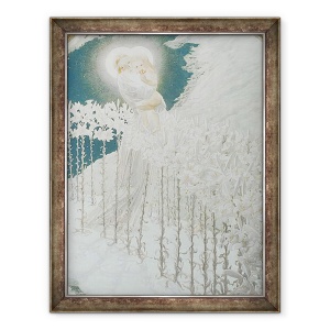 Tablou inramat - Carlos Schwabe - Fecioara de crini, 70 x 90 cm