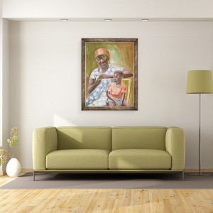 Tablou inramat - Carlton Murrell - Dragostea bunicii, 60 x 80 cm - Img 2