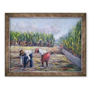 Tablou inramat - Carlton Murrell - Recolta trestie de zahar, 60 x 80 cm