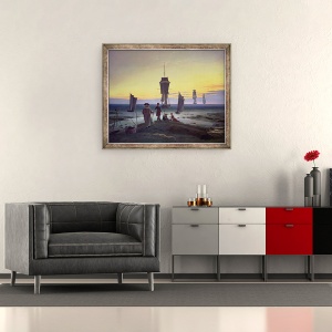 Tablou inramat - Caspar David Friedrich - Etapele vietii, 50 x 60 cm - Img 2