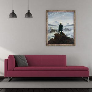 Tablou inramat - Caspar David Friedrich - Ratacitorul deasupra marii de ceata, 70 x 85 cm - Img 2