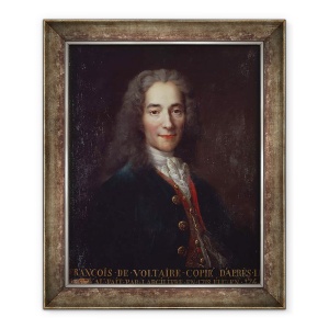 Tablou inramat - Catherine Lusurier - Portretul lui Voltaire, 50 x 60 cm