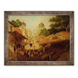 Tablou inramat - Charles D'Oyly - Strada din Patna, 60 x 80 cm