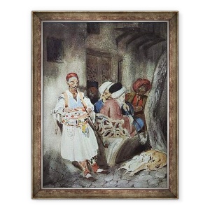 Tablou inramat - Charles Emile Callande de Champmartin - O alee in Constantinopol, 60 x 80 cm