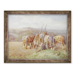 Tablou inramat - Charles James Adams - Odihneala pe teren, 70 x 90 cm