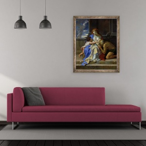 Tablou inramat - Charles Le Brun - O alegorie de caritate, 70 x 85 cm - Img 2