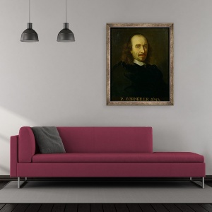 Tablou inramat - Charles Le Brun - Pierre de Corneille 1606-94 1647, 50 x 60 cm - Img 2