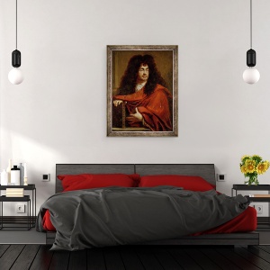 Tablou inramat - Charles Le Brun - Portret De Montfleury 1600-67, 70 x 90 cm - Img 3